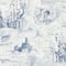 RoomMates Blue Harry Potter Map Peel & Stick Wallpaper